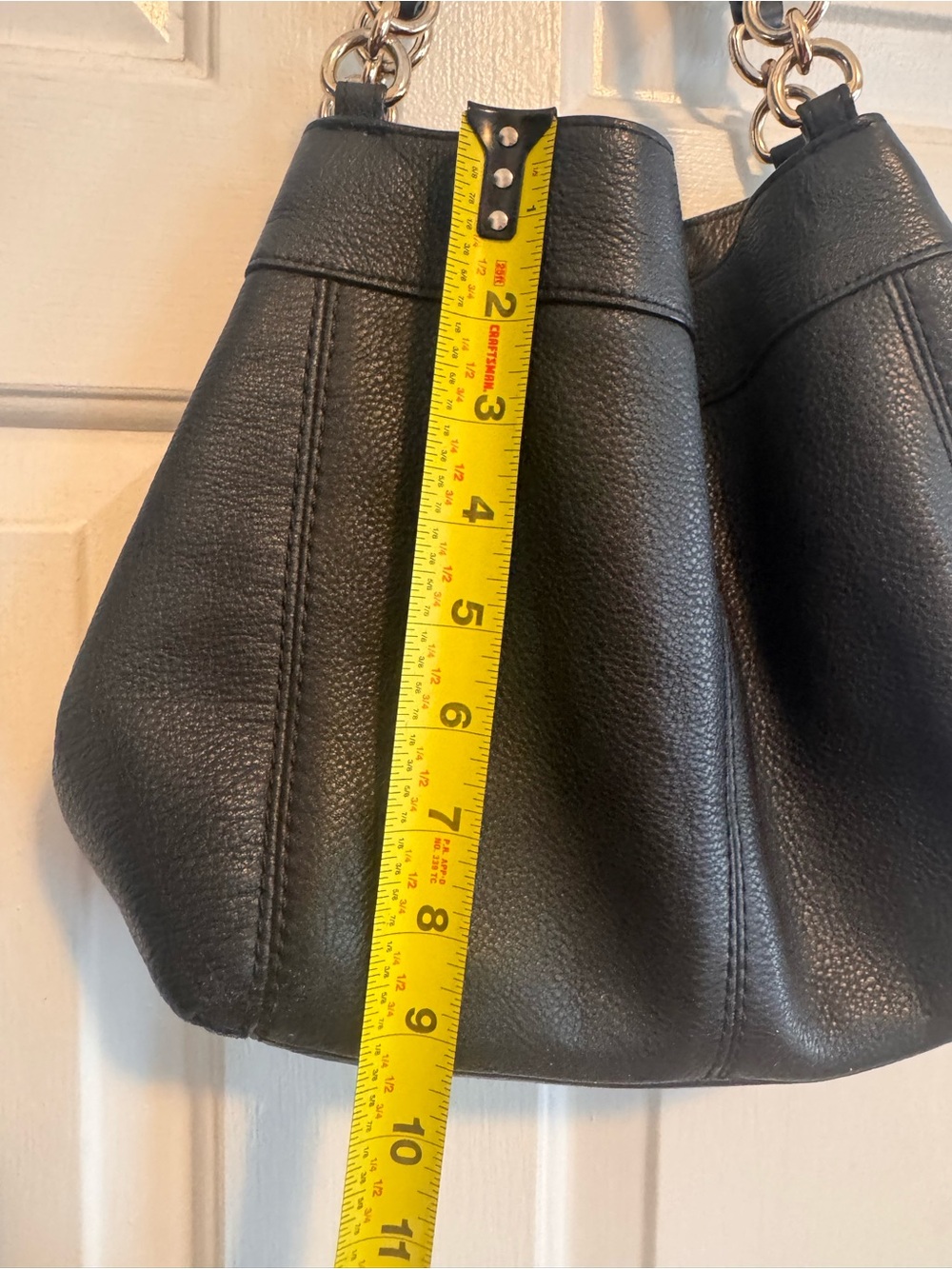 Coach Black Pebbled Leather Shoulder Hobo with Gold Hardware - Picture 9 of 12